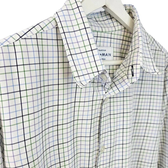 Mizzen+Main Mens Leeward Long Sleeve Button Down Shirt Size Large Trim Fit - Picture 6 of 8
